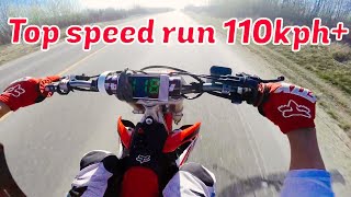 HONDA CRF250R Top Speed Run [upl. by Sybila]