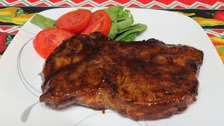 Grilled New York Strip Steak with BBQ Sauce [upl. by Lashond]