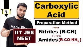 L4 Carboxylic Acid Prep by Nitriles amp Amides  NEET JEE  By Arvind Arora [upl. by Dnomyad]