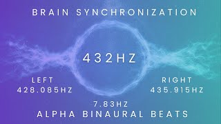 Pure Frequency  Alpha Waves 783 hz TUNED TO 432 hz for BRAIN SYNCHRONIZATION binauralbeats 432hz [upl. by Gipsy689]