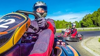 RACING 100MPH GOKARTS w Sam Colby amp Corey [upl. by Mandler]