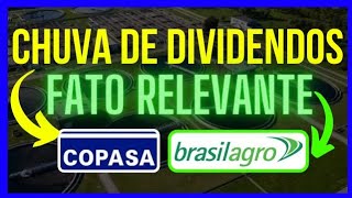 CSMG3  COPASA DIVIDENDOS EXTRAORDINÁRIOS AGRO3 VENDA de FAZENDA dividendos copasa agro3 [upl. by Emlin]