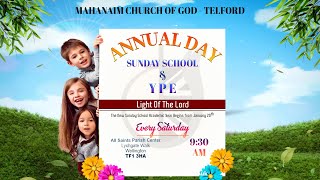 MAHANAIM CHURCH OF GOD Telford Sunday School YPE  Annual Day Light Of The WorldJeome amp Serah [upl. by Frolick]