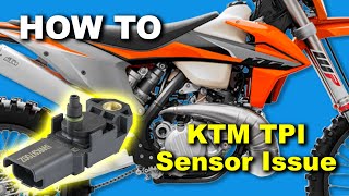 HOW TO Diagnose KTM TPI Crankcase Pressure Sensor Issues Faulty CCPS on KTMHusky TPI Bikes [upl. by Mabelle]