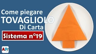 Come piegare tovagliolo di carta  Albero di Natale  Tovaglioli fai da te [upl. by Ellesig]