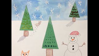 1st Grade  Winter Landscape [upl. by Assilla]