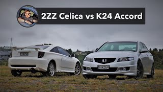 Toyota Celica vs Honda Accord  iVTEC vs VVTLi [upl. by Karlis719]