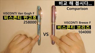 비스콘티 브리즈 세번째  반 고흐와 비교해 봤어요 VISCONTI Van Gogh VS Breeze Comparison [upl. by Iahk]