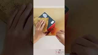 How to gift wrap square box cube box shorts giftwrapping [upl. by Arraes]