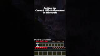 Getting the Caves amp Cliffs achievement in Minecraft minecraft shorts [upl. by Kartis]