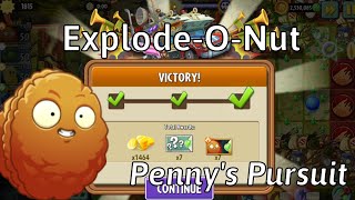 Plants vs Zombies 2 Penny Pursuit Explodeonut Week 205 Day 15 Boss Fight Gameplay [upl. by Ahsaercal]