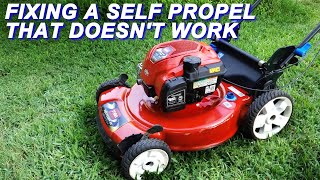 Fixing The Self Propel On A Toro Mower [upl. by Llerad]