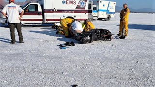 Rocket 3 crash at Bonneville Speed Week [upl. by Airrehs]