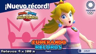 ¡SUPERO EL RÉCORD 3 VECES Relevos 4x100 m  Mario y Sonic en los Juegos Olímpicos Tokyo 2020 [upl. by Gorski954]