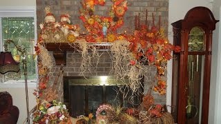 How I decorate my mantel and fireplace for Fall [upl. by Tuneberg]