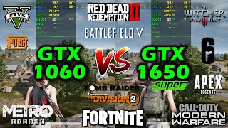 GTX 1060 6GB vs GTX 1650 Super  12 Games Tested  Side by Side  Benchmarks [upl. by Nadbus22]