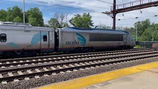 Amtrak arriving Metropark Station NJ [upl. by Allisirp]