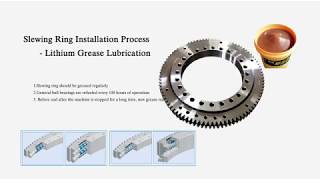 Slewing Ring Bearing Installation Process Lithium Grease Lubrication [upl. by Nazay]