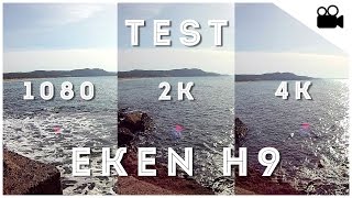 Test Eken H9  1080p Vs 2K Vs 4K  ActionCam Italia [upl. by Ynnek]