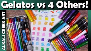 FaberCastell Gelatos vs Marabu Art Crayons vs Caran DAche Neocolor IIs vs Derwent Aquatones [upl. by Ahcsatan]