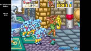 Metamorphic Force  attract mode  arcade beat em up 1993 [upl. by Nav]