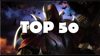 Top 50 Zed Plays in League of Legends history [upl. by Ahcsap]