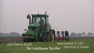 John Deere 8520T  Kverneland  Ploegen  Music  Flevoland  Ploughing [upl. by Zonnya566]