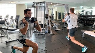 Del Potro Mighty Forehand  Some Fun in the gym [upl. by Ecnesse]