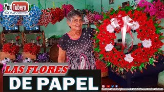 Como se elaboran las Flores de Papel para el dia de los muertos Quezaltepeque  El Salvador [upl. by Naitsihc]