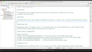 48 IO stream Inputstream class and output stream class in java [upl. by Jorgan]