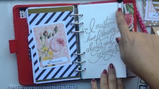 New Filofax Poppy Red Saffiano Set Up [upl. by Blanchard]