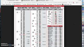 Drill and Tap chart explained [upl. by Willumsen]