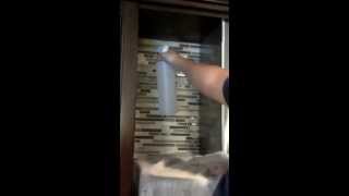 Applying Clear Seal to a Kitchen Tile Back Splash [upl. by Oregolac272]