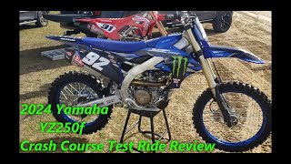 111 YZ250F 2024 Crash Course Test Ride Review Lets see how the Yamaha is on first impression 74MX [upl. by Auston]