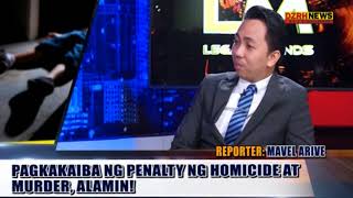 PENALTY SA HOMICIDE AT MURDER [upl. by Dympha785]