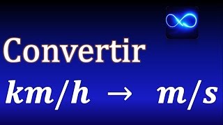 Cómo convertir kilómetros por hora a metros por segundo muy fácilmente Ejemplo 1 [upl. by Henricks167]