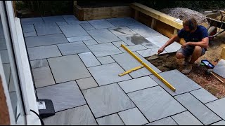 Grey sandstone patio time lapse method in description [upl. by Colley]