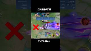 Dyrroth Tutorialmlbb dyrroth shorts [upl. by Nnyleak153]