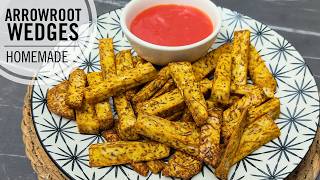 Delicious Baked Arrowroot Fries  Healthy amp Crispy Snack Recipe [upl. by Ahsiled]