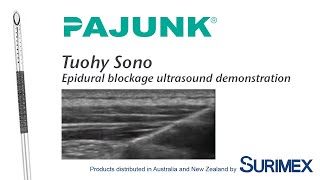 Surimex Pajunk Tuohy Sono Ultrasound paravertebral blockade [upl. by Yelkreb]