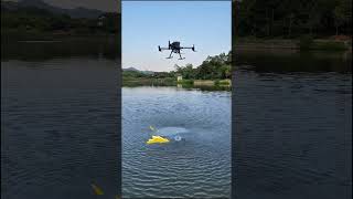 Collecting water samples with DJI M350 RTK 💦 djienterprise drone droneecosystem dji dronetech [upl. by Asiel]