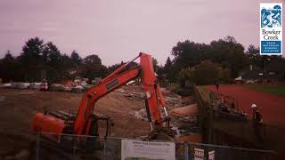 Time Lapse of Bowker Creek Reconstruction at Oak Bay High School [upl. by Ajar]