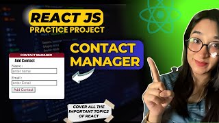 ReactJS Simple Project For Beginners  Contact Manager Project in React  Learn React with Project [upl. by Jaclin]