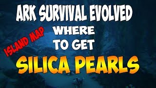 Where To Get SILICA PEARLS in ARK On The ISLAND MAP [upl. by Groos]