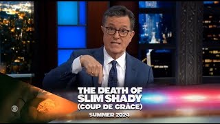 Stephen Colbert Promotes quotThe Death of Slim Shadyquot [upl. by Sinnaiy]