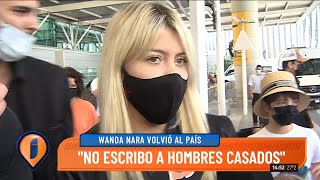 🛬 Wanda Nara llegó al país y habló con Intrusos quotYo no le escribo a casadosquot [upl. by Ynnig]