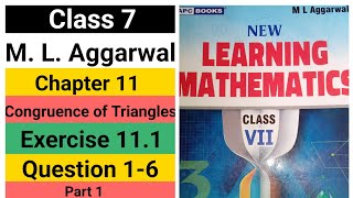 Class 7th  MLAggarwal  chapter 11  Congruence of Triangles  Exercise 111  Questions 16 [upl. by Hazen]