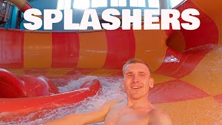 Splashers of the South Seas Waterpark WATERSLIDES POV at Canada Inns Grand Forks [upl. by Sumerlin]