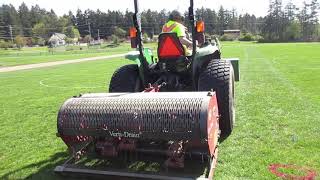 How to Deep Tine Aeration on Sports Fields [upl. by Imyaj]