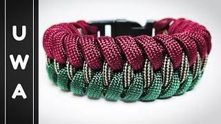 How to make The Two Color Dragon Teeth Paracord Survival Bracelet With Buckle Tutorial [upl. by Fabrin]